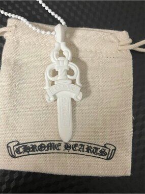 Chrome Hearts White Dagger Pendant Necklace (BUDNLE DEALS!)